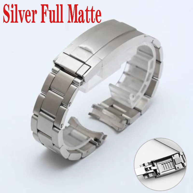 Correas de reloj para Rolex SUBMARINER DAYTONA Yacht-Master GMT, correa de reloj con cierre glidelock, pulsera de acero inoxidable de 20mm