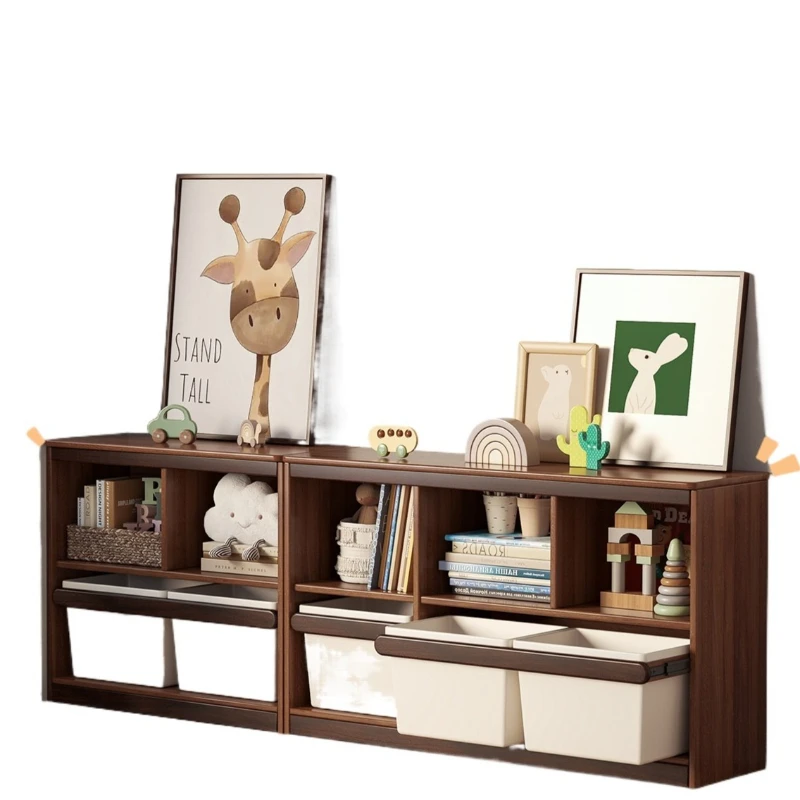 Kindergarten lattice cabinet, toy storage, children's bookshelf, integrated storage