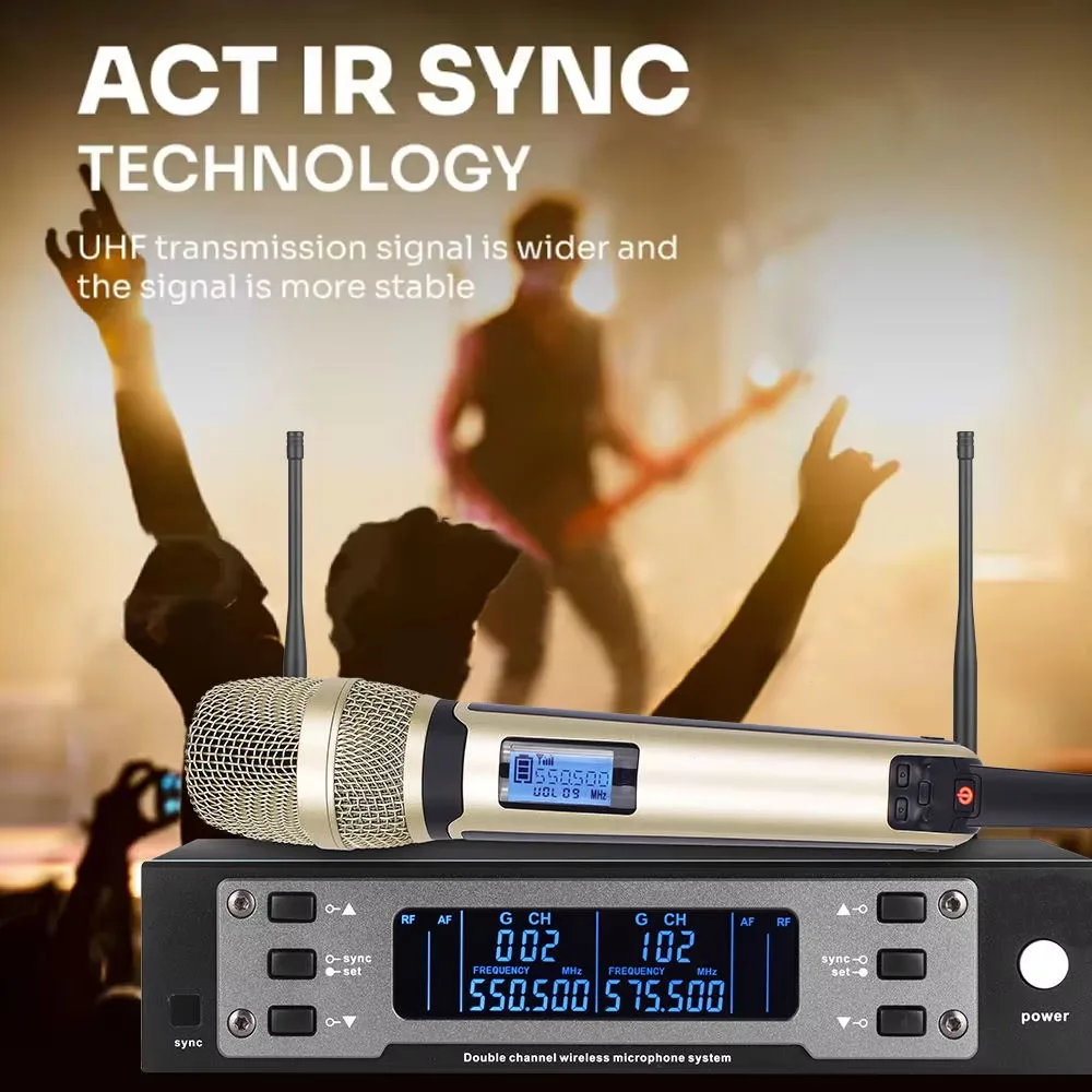 135G4 Professional Performance UHF Wireless Microphone Full Metal Construction for Stage And Studio 200 Channel Points For Party