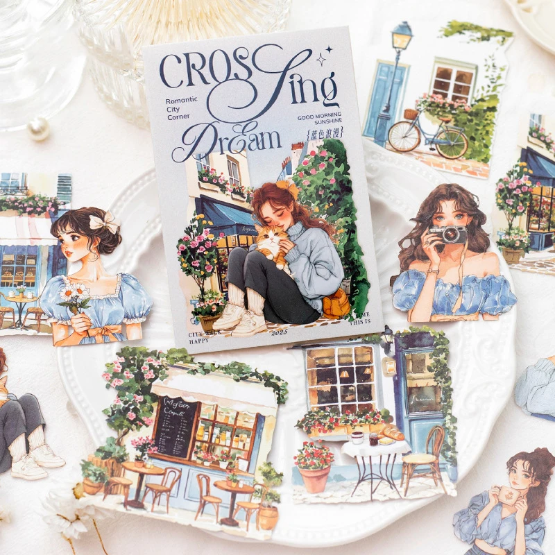 glorioso-dias-serie-personagem-vintage-cafe-paisagem-adesivo-criativo-diy-diario-material-colagem-scrapbook-papelaria