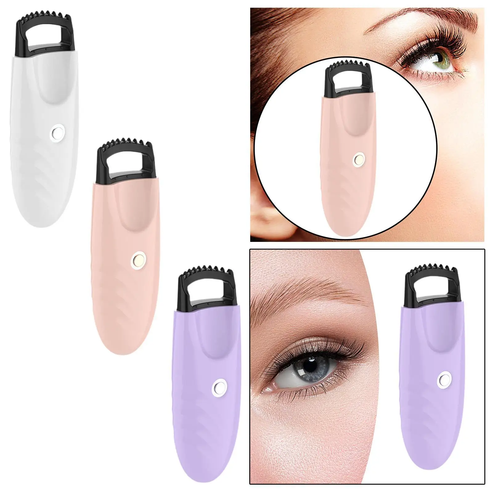 Heating Eyelashes Curler Rechargeable Gear Memory Function Anti-scald Eyelash Curling Device for Salon Household Girls Beginners