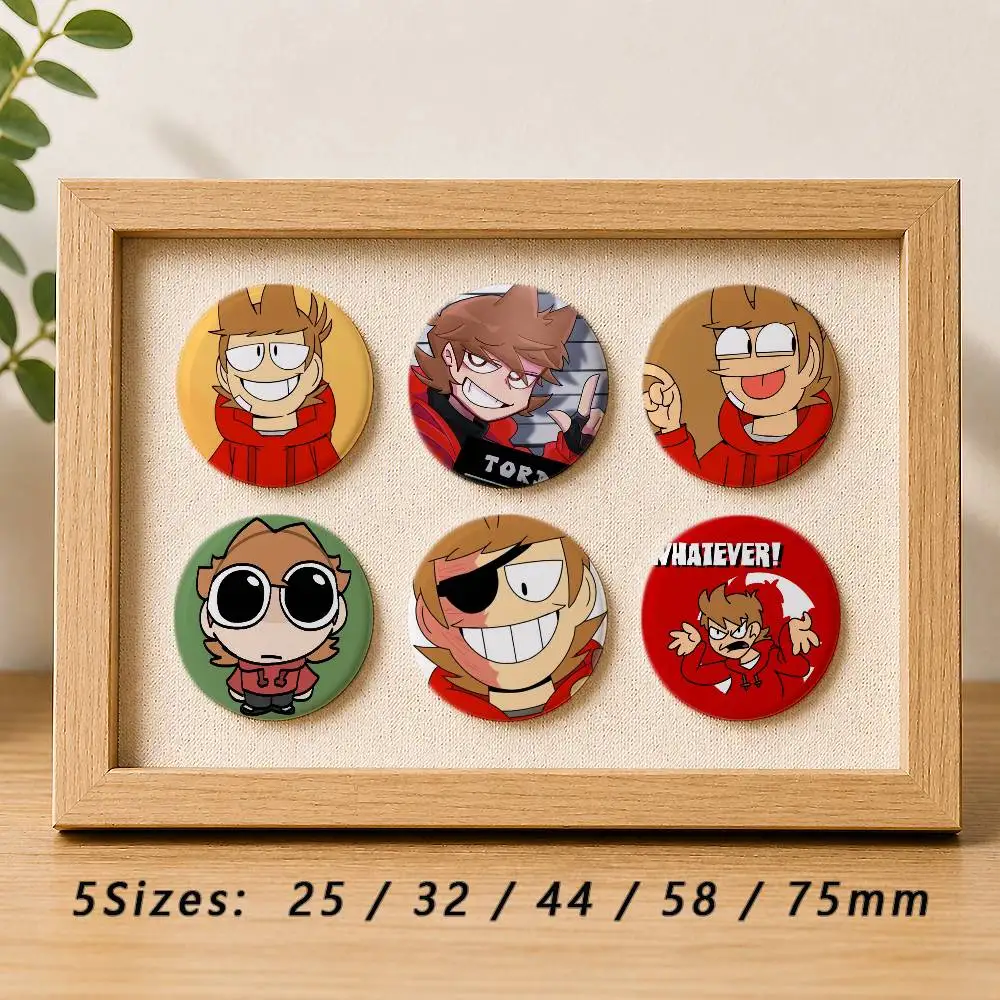 

Eddsworld T-Tord Badges Creative Tinplate Button Pins Brooch Badge Clothes Backpack Gifts for Kids