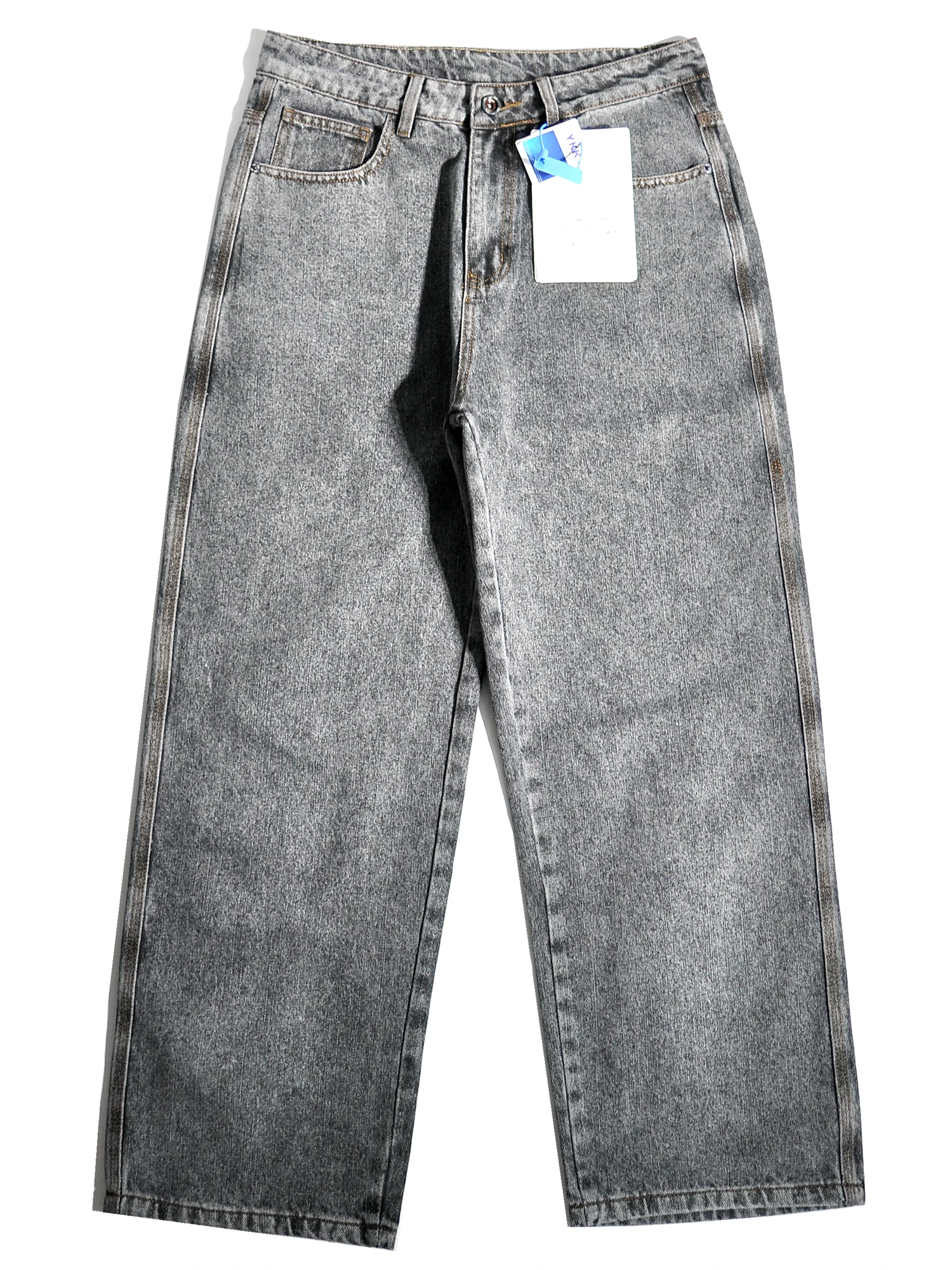 

American Retro Dad Jeans Wide Leg Loose Straight Cut Denim Pants Thi Cotton Youth Trend Autumn Wear Resistant Vintage Sle