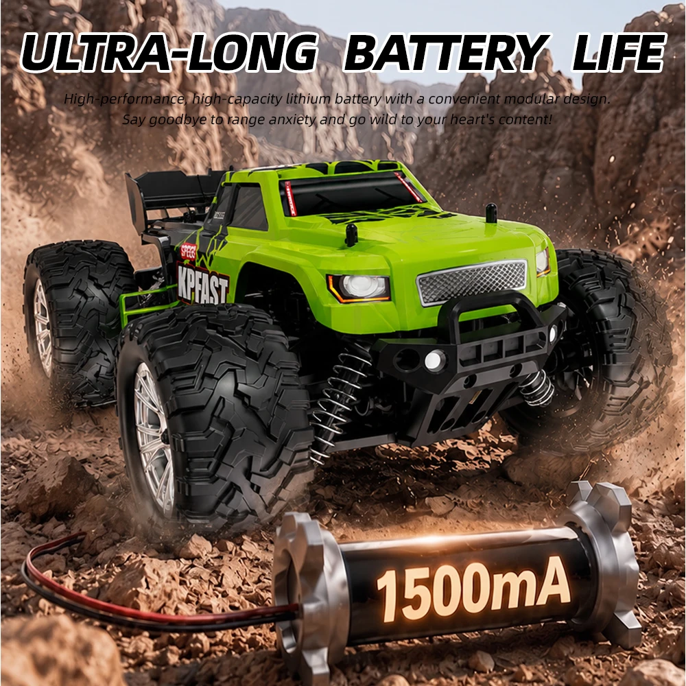 KF13 1:16 High Speed RC Offroad Truck 4WD 30KM/H Shockproof Chassis 2.4G Remote Control Monster Car All Terrain Hobby Racing Toy