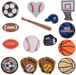 10 Pcs Ball Basketball Embroidery Patches Embroidered Clothing Hat Bag Shoe Repair Material Phone Gift Box Decor DIY Accessory
