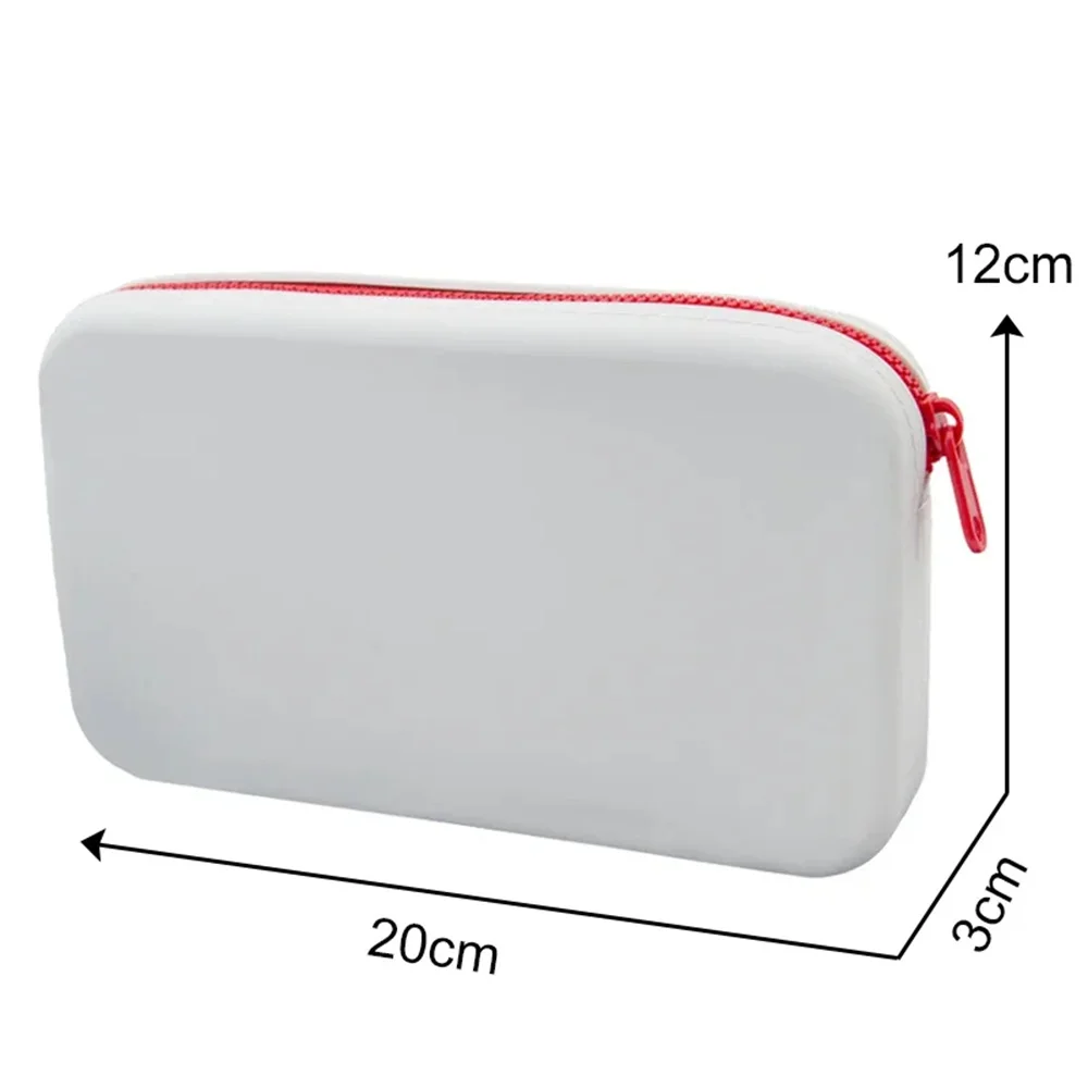 1Pcs Small Square Silicone Cosmetic Storage Bag Large Capacity Travel Makeup Brush Holder Portable Cosmetic Waterproof Organizer