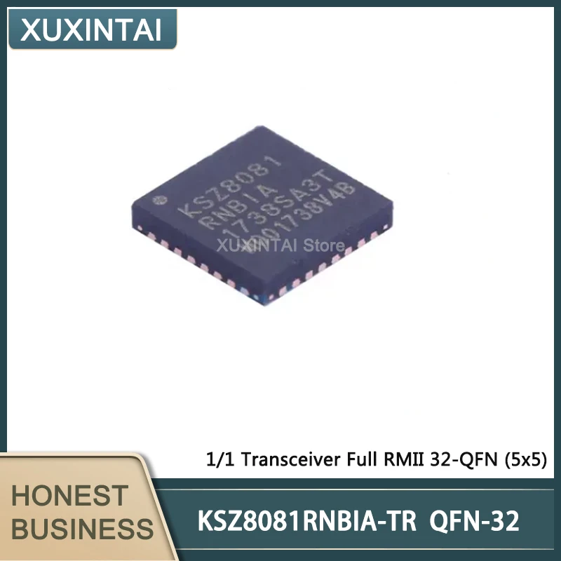 10Pcs/Lot  New Original  KSZ8081RNBIA-TR KSZ8081 QFN-32  1/1 Transceiver Full RMII