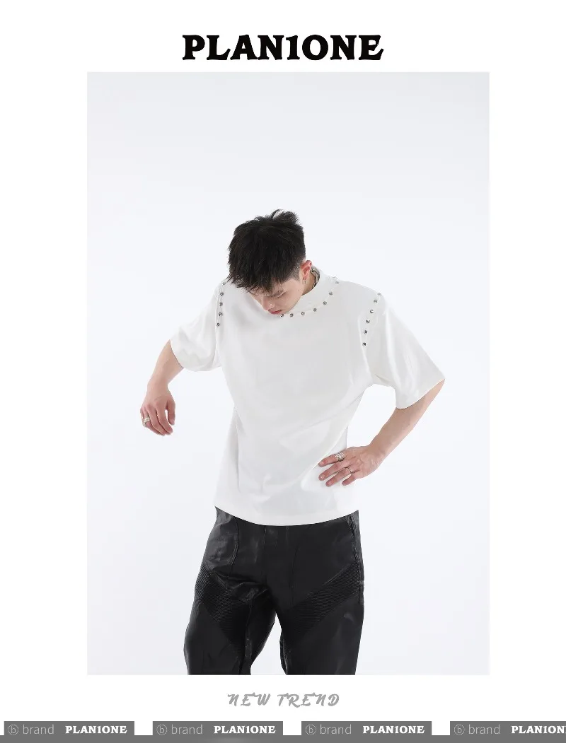 2025 Men's Summer New Korean Version Ins Fashion Trend Round Neck Short Sleeve Loose Casual Versatile Base T-Shirt