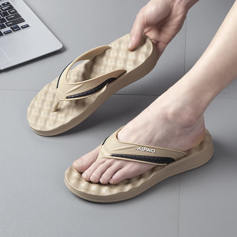 

Новые летние мужские износостойкие нескользящие быстросохнущие удобные сандалии для верхней одежды, тапочки на тонкой подошве для пар