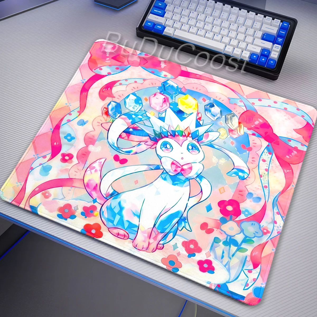 Mousepad Computer New Mouse Pads eevee Keyboard Pad Pokémon Mouse Mat Office PC Rubber Carpet Small Table Mat Gamer Accessories view 3