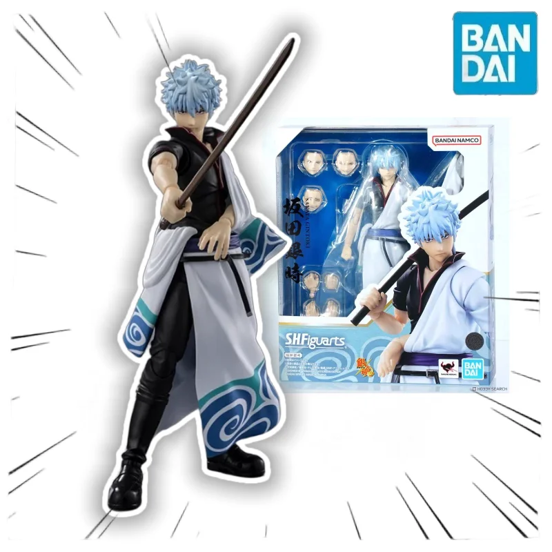 

【In Stock】Bandai SHF Gintama Sakata Gintoki Shiroyasha Master House Gin Movable Humanoid Doll Anime Model Toy Collection Gift