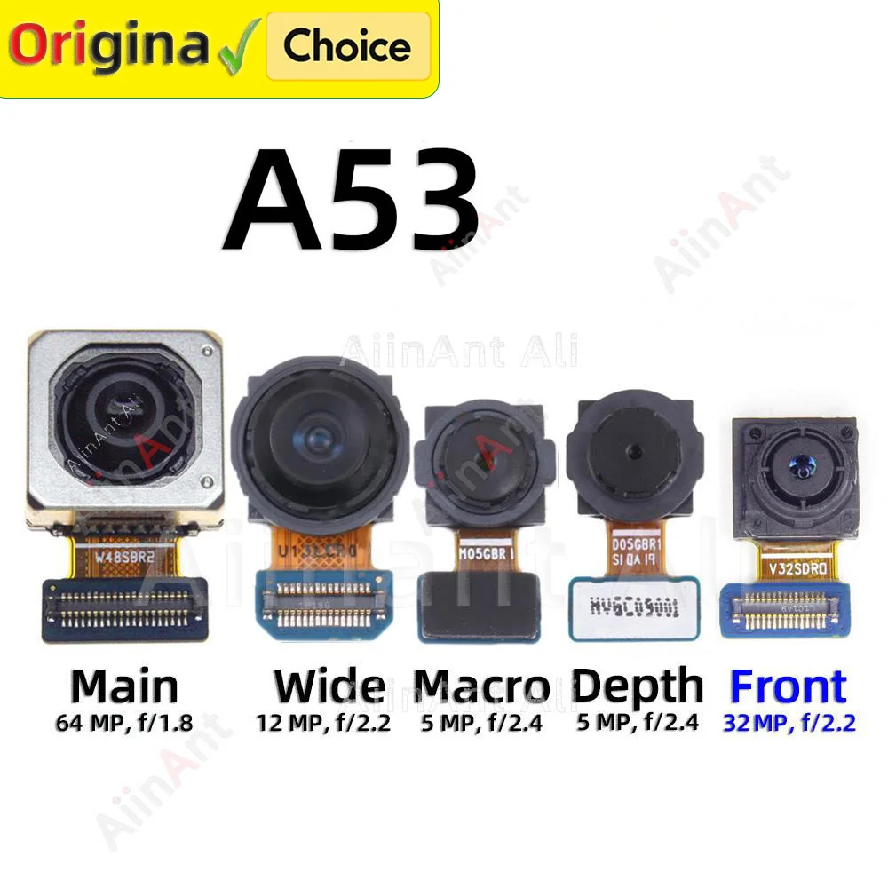 Small Front Selfie Macro Depth Wide Main Rear Back Camera Flex Cable For Samsung Galaxy A53 5G A536 A536B A536U