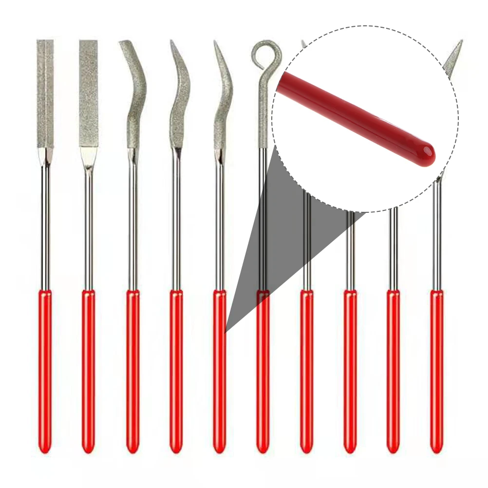 

10 Pcs Mini Shaped File Set Woodworking Metal Hand Tools Polishing Sanding Riffler Files Square Needle Construction