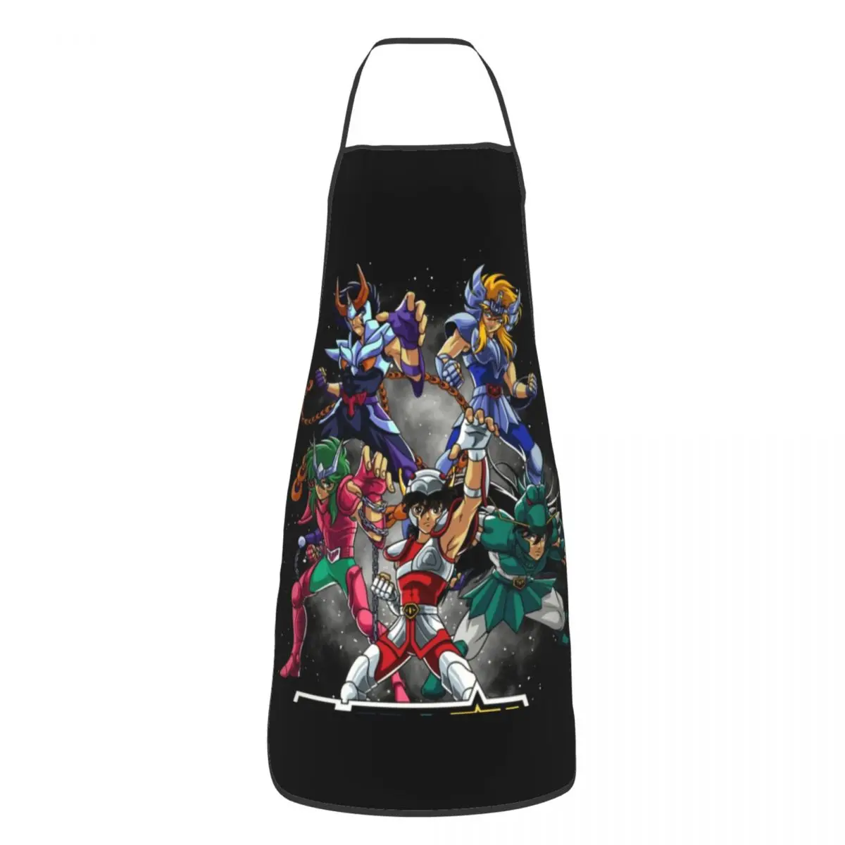 Custom Bib Saint Seiya Knights Of The Zodiac Aprons Men Women Unisex Adult Chef Cooking  Anime Manga Tablier Cuisine Gardening