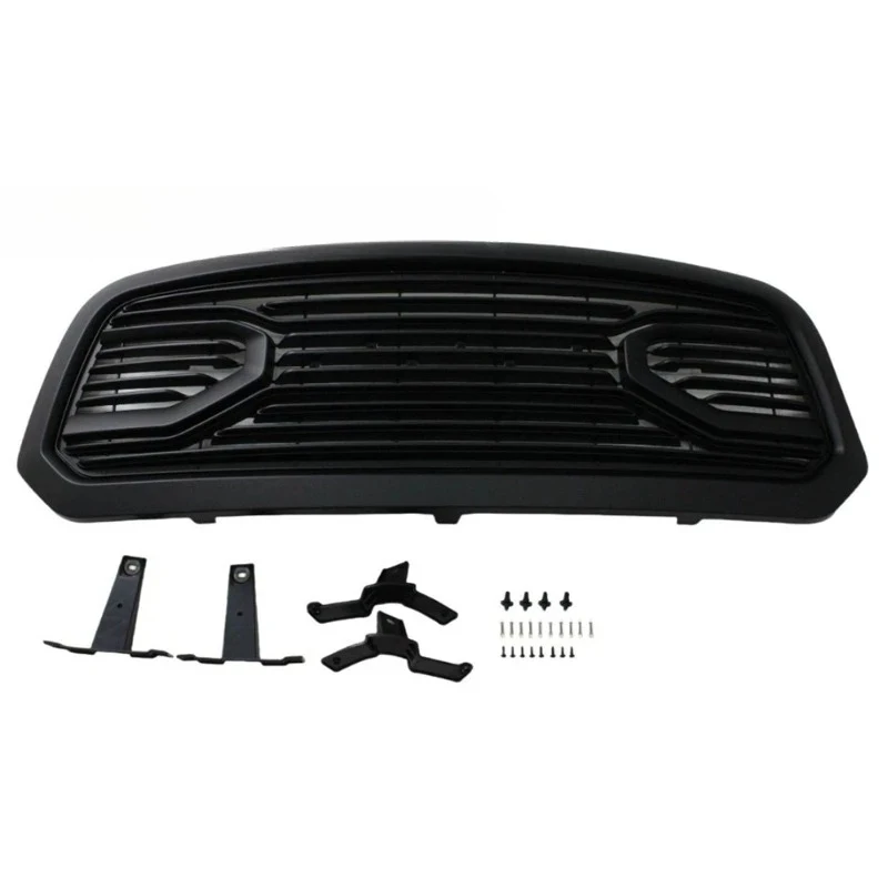 Front Bumper Hood Grille  Ram 1500 2013 2014 2015 2016 2017 2018 Style Mesh Grill with Guard Cover