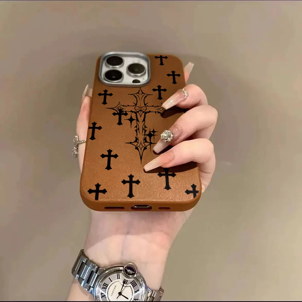 Cross Christian Case For IPhone 16 17 13 Pro Max Cases Phone 11 12 13 ProMax 14 15 Plus Case XS XR Shockproof Leather Drop Funda - view 3