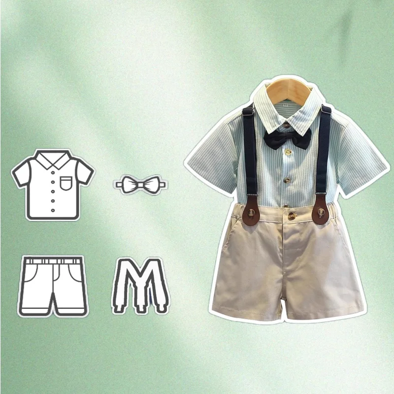 

Детский костюм для танцев на фортепиано, комплект одежды для маленьких мальчиков, детская официальная рубашка на бретелях, шорты с галстуком-бабочкой, платье на свадьбу, день рождения