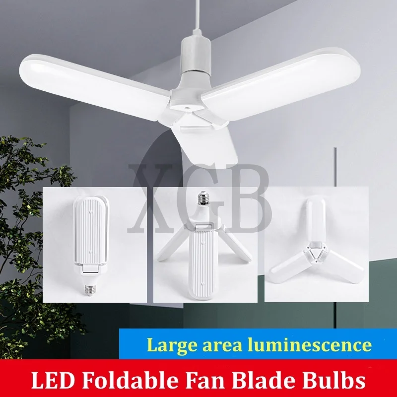 

LED Light Bulb E27 24W 45W 60W Folding Fan Bulb AC 85V-265V Foldable UFO Lamp 360 degrees Lampada LED Lamp Cold white Spotlight