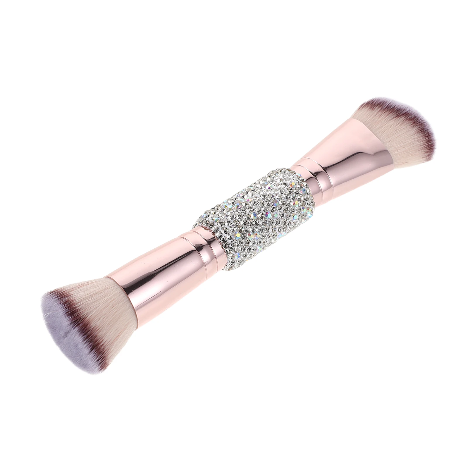 Make-up-Pinsel, doppelseitig, mit Strass besetzt, weiche Borsten, Foundation, Puder, Rouge, Kontur, professionelles Schönheitswerkzeug für Damen