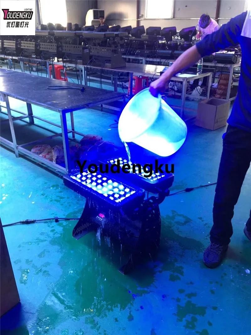 1 piece with flightcase Waterproof Stage Light Outdoor Lighting Wall Washer Wash Uplight 96x10w rgbw Led City Color IP65 light