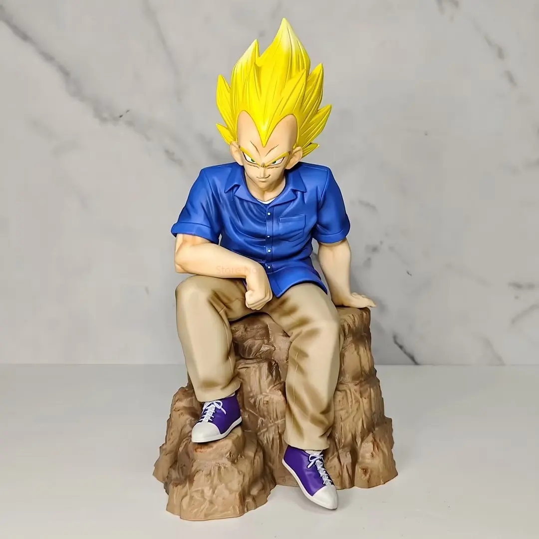 22cm Dragon Ball Figure Vegeta Anime Figure Pink Casual Style Vegeta Figurine Pvc Collection Statue Model Ornament Toys Gift