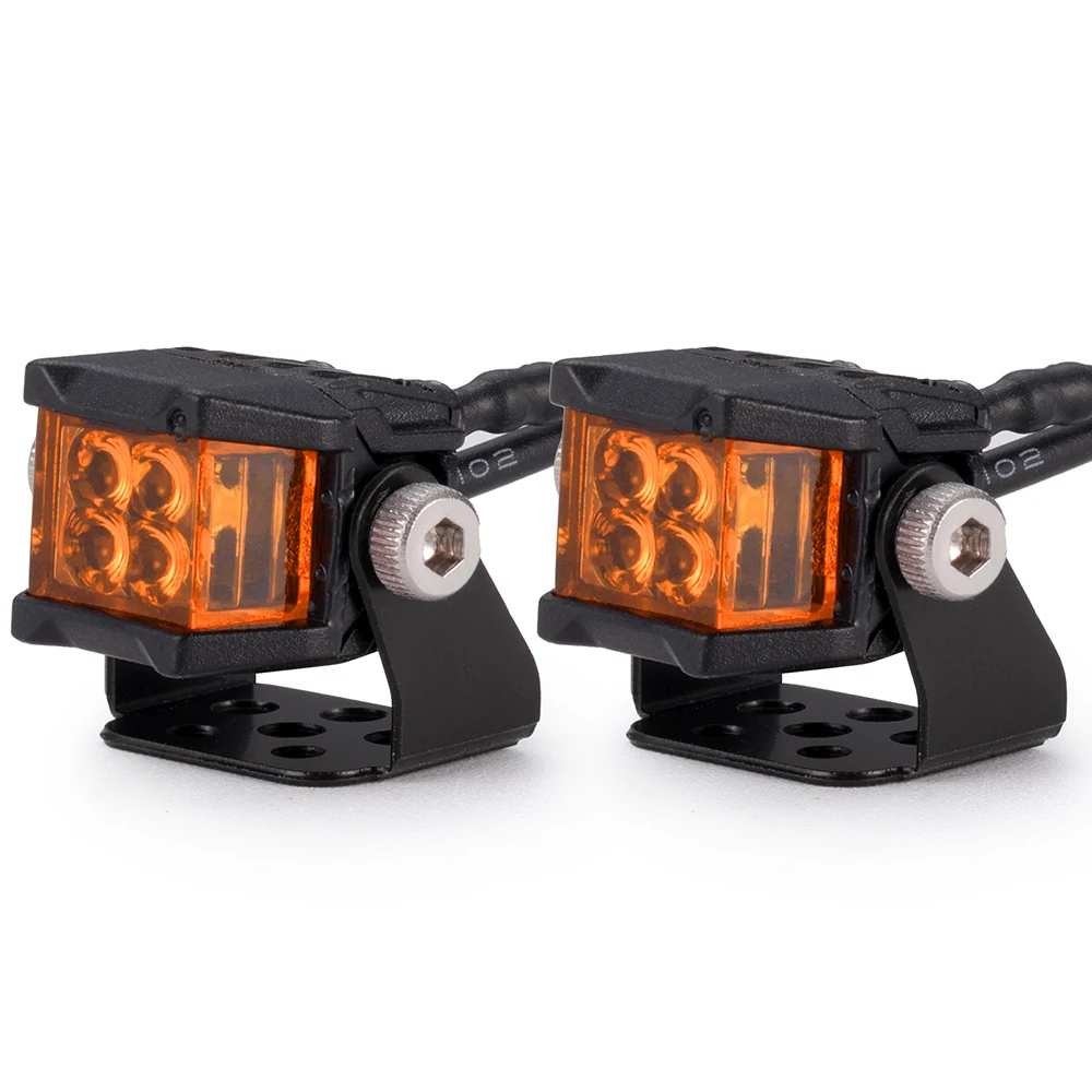 AXSPEED RC Auto Orange/Rot/Weiß LED Strahler 12mm Quadratische lampe Für Axial SCX10 TRX4 1/10 licht DIY Teile – Detail 6