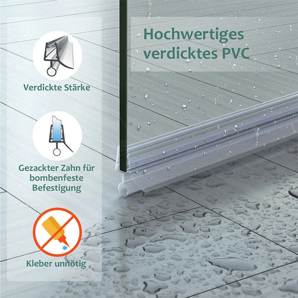 2 pçs 50cm vedação de chuveiro substituição vedação da porta do chuveiro 6/8/10/12mm porta vidro do banheiro inferior fita retenção água