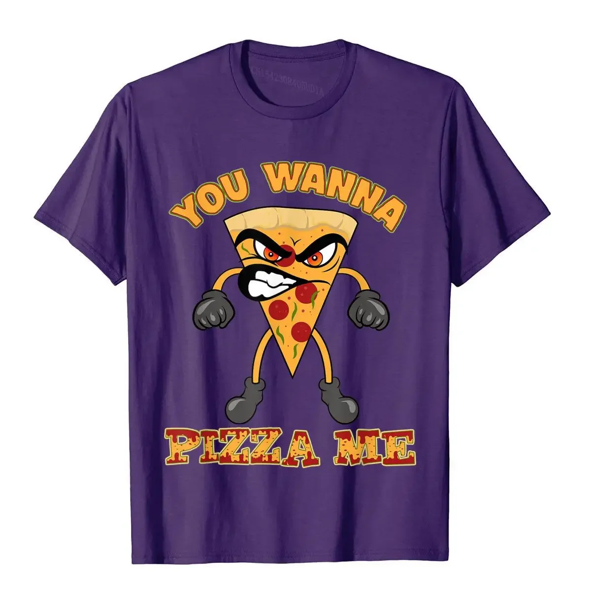 You Wanna Pizza Me T-Shirt Funny Talking  Slice  Cotton Top s For Men Printing Tees Prevalent Summer