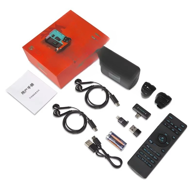 ワイヤレスマイク 首掛けクリップ式 ノイズリダクション ライブ配信/Vlog/抖音動画撮影/屋外撮影専用