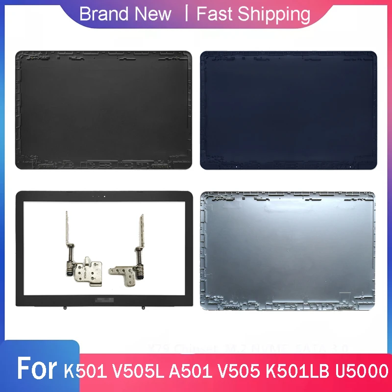 Nueva cubierta trasera LCD para portátil para Asus K501 V505L A501 V505 K501LB U5000 Series bisagras de bisel frontal cubierta de bisagra tapa trasera A B Shell