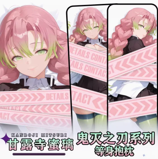 

Anime Demon Slayer Kanroji Mitsuri Sexy Dakimakura Hugging Body Pillow Case Otaku Loli Pillow Cushion Cover Bedding Gifts HY