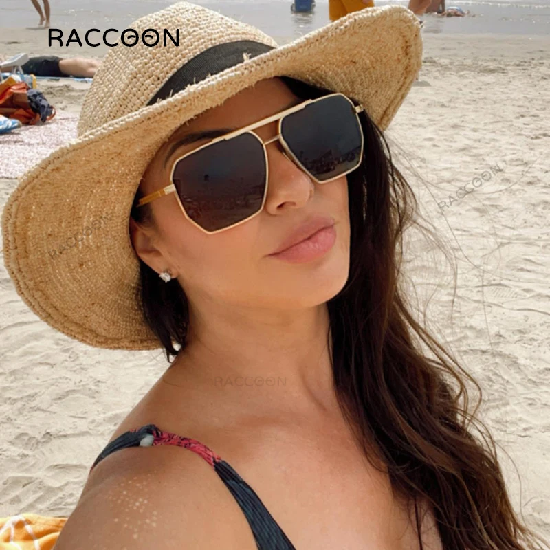 Retro Oversized Square Polarized Sunglasses Women Vintage  display picture 2