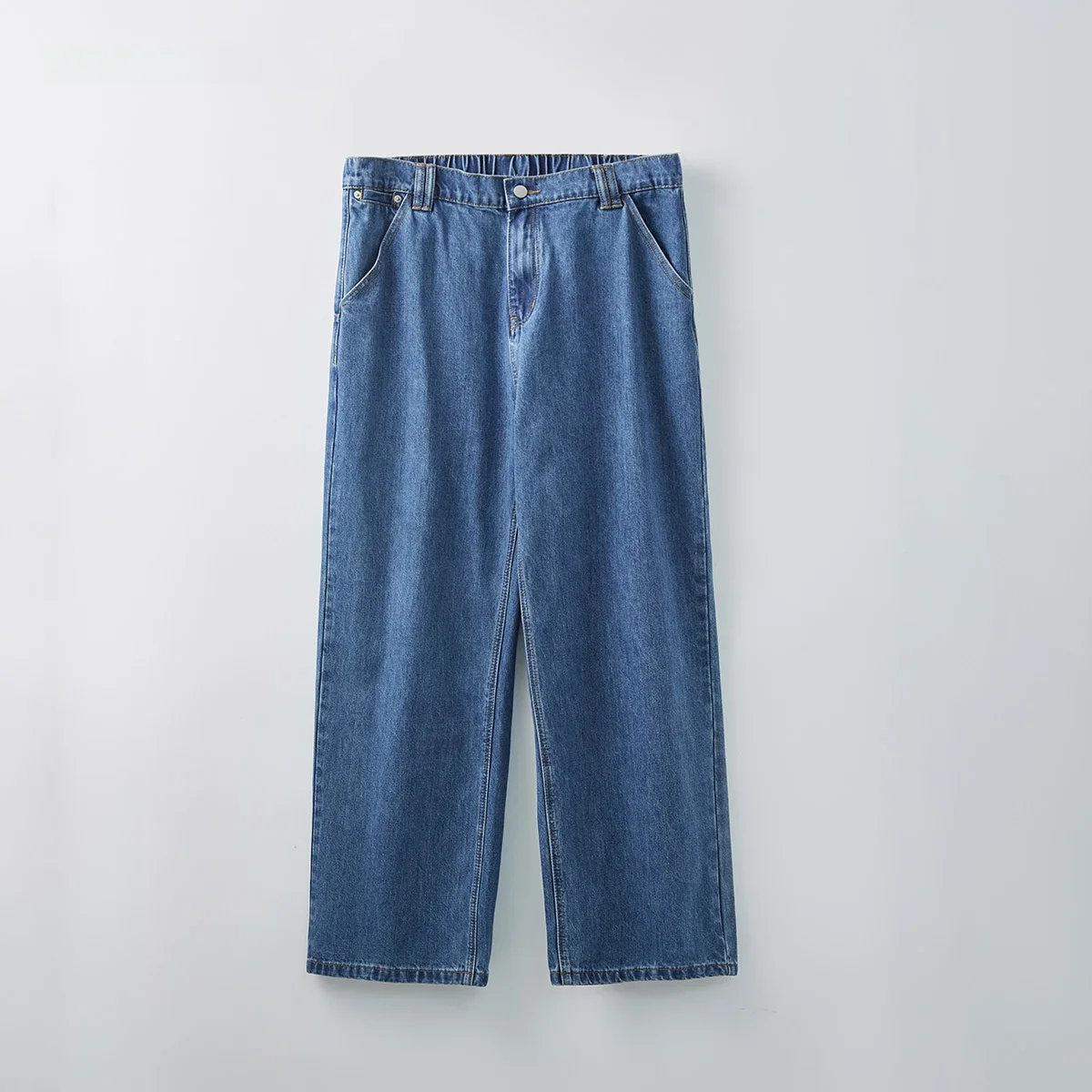 

Loose Wide Leg Jeans High Street Sle Men's Autumn Winter Faion Brand Trousers for Tall Men Straight Cut Daily Wear