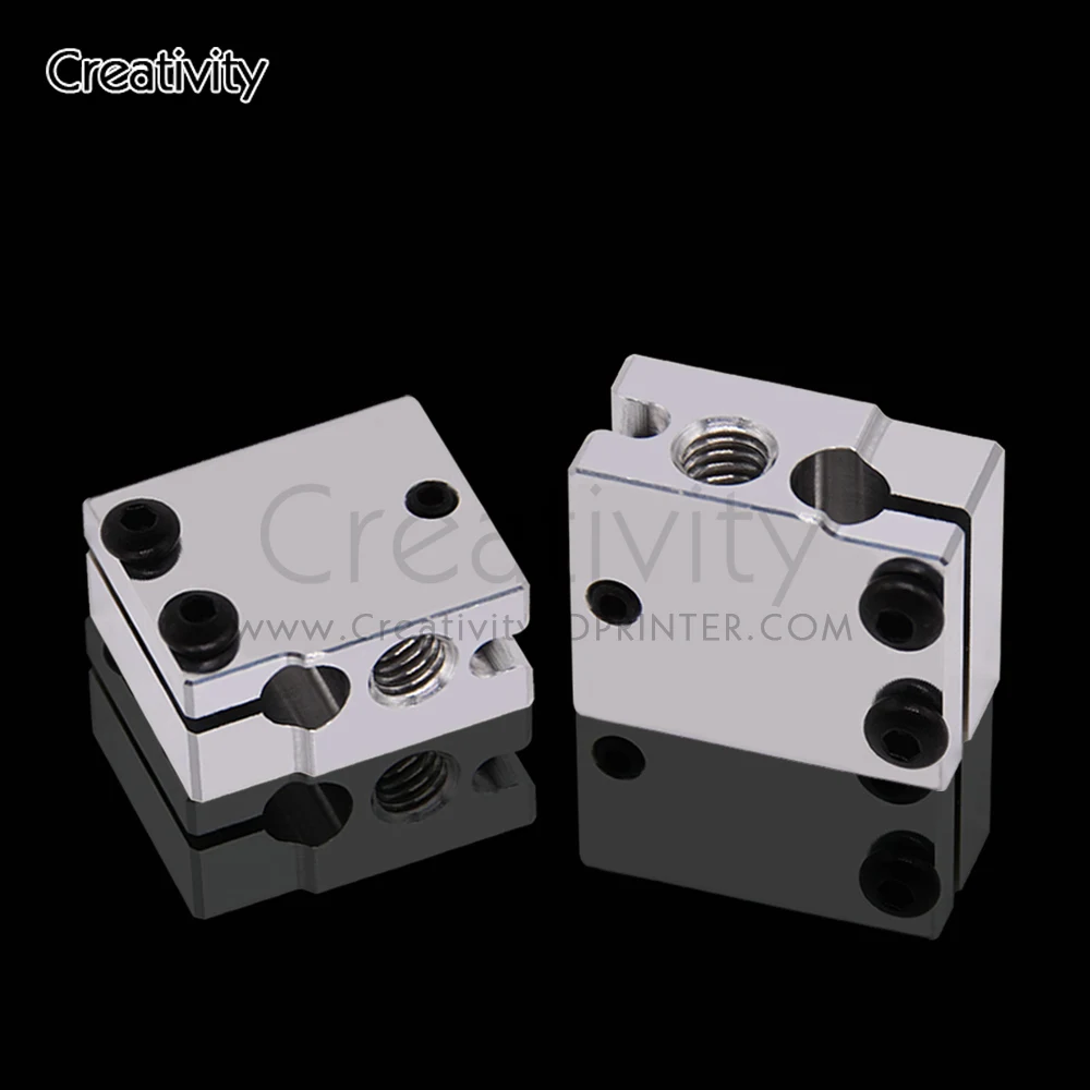 

Creativity Premium V6 Volcano PT100 Aluminum Heat Block for PT100 Hotend 3D Printer Titan Extruder Heated Block