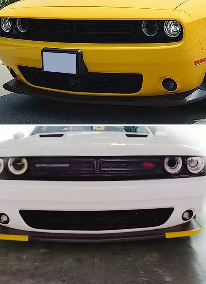 Front Bumper Lip Splitter Cover Front Bumper Exterior Decals Sticker Accessories For Dodge Challenger R/T Scat Pack 2015-2022