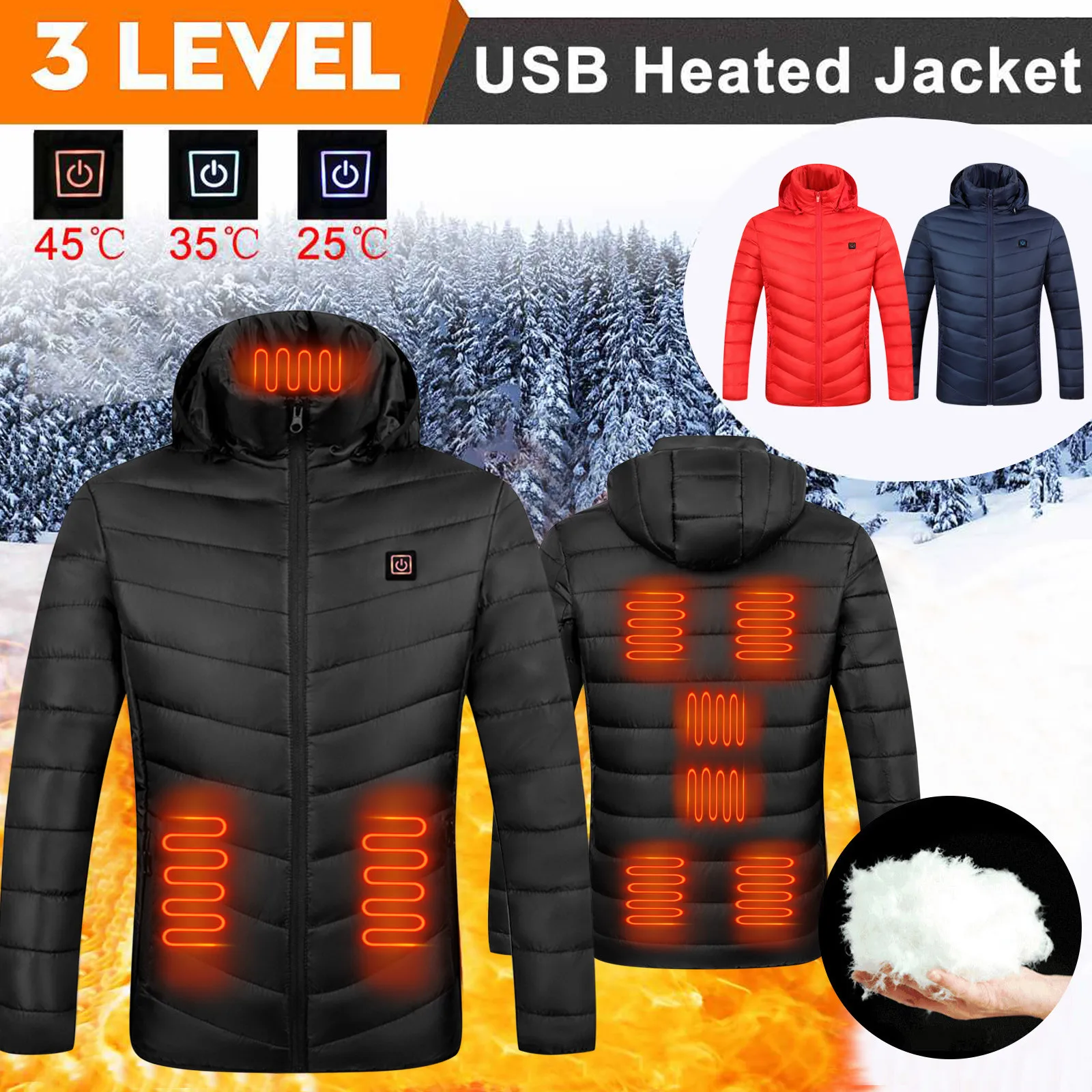 Heating Vest Usb 9 Male And Female Charging HeatingHeated Coat Cotton Heating Space Short Women Tops G Sleeve Shirts for Women