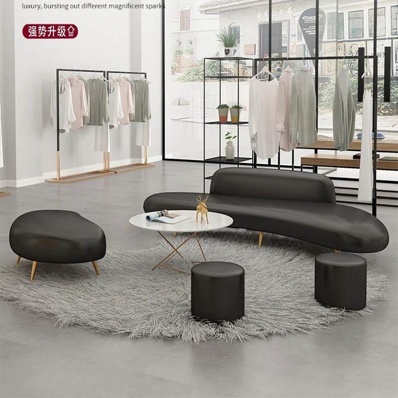 Small Clothing Store Sofa Online Celebrity Beauty Salon Shop Receives Three People with Simple Modern Leisure Area