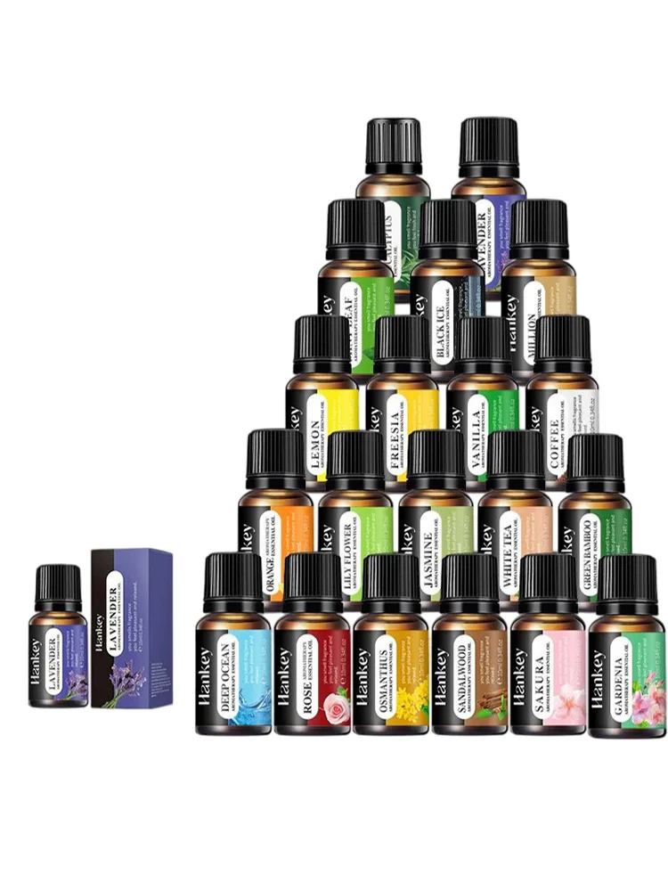 20 Sorten 10ml Ätherische Öle für Aroma-Diffusor Luftbefeuchter Zuhause Wasserlösliches Lavendel Vanille Orange Oliven Duftöl – Detail 1
