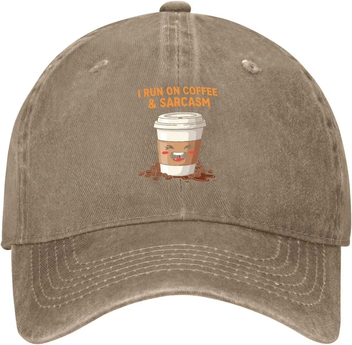 

Женские шляпы I Run On Coffee and Sarcasm, забавные потертые бейсбольные кепки