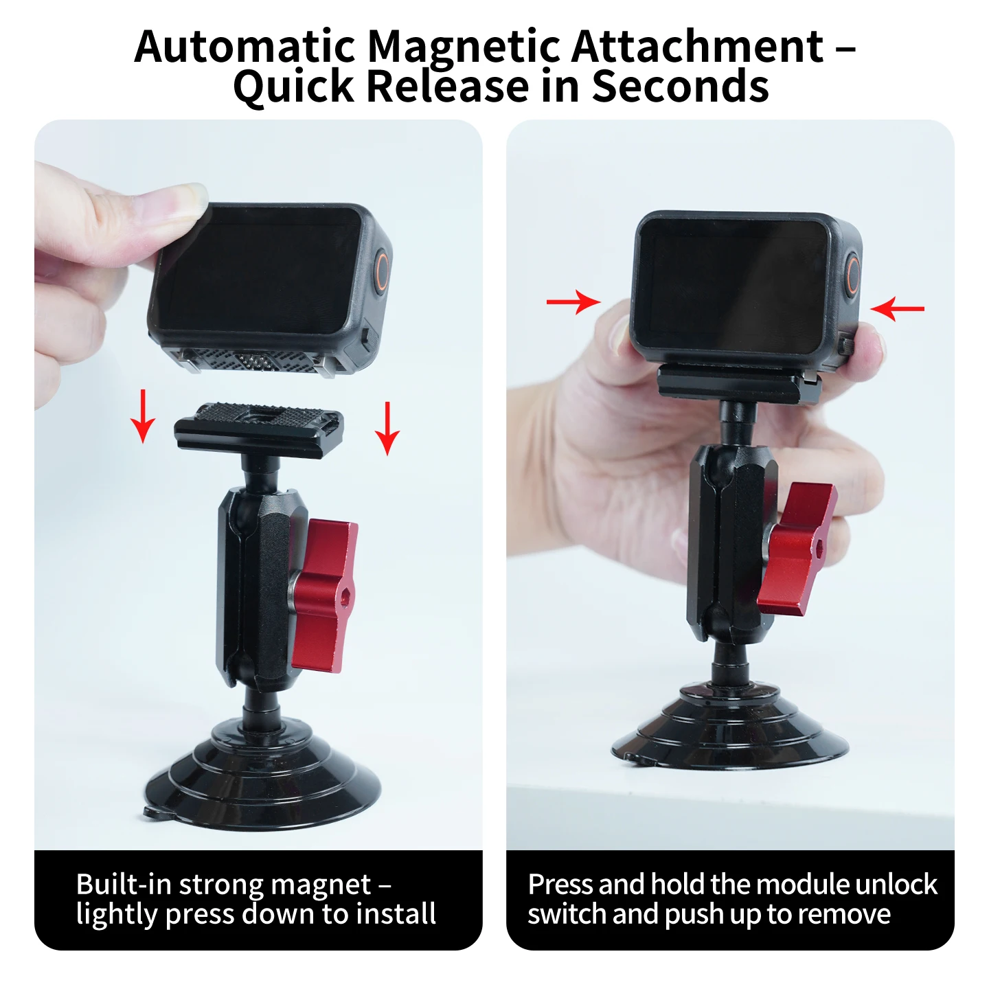 17mm Kugelkopf Magnetische Schnellwechselbasis für DJI Osmo Nano Multifunktionales Übertragungsmodul & Aufhellungslicht CNC Aluminium – Detail 7