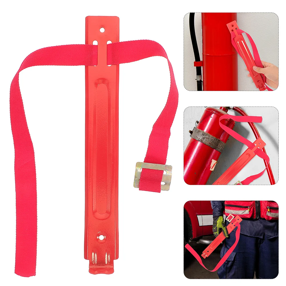 2 Pcs Lanyard Fire Extinguisher Hook Wall Mount Stand Atv Holder Wall-mounted Hanger Utv Bracket Red