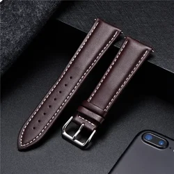 Casual Calfskin Leather Wrist Bracelets 16mm 18mm 20mm 22mm 24mm Men's and Women's Business Watch Strap