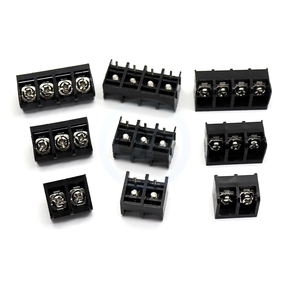 20 Pcs 6.35/8.25mm HB825 HB611 Grid Type Splicable PCB Terminal Block With Backrest 300V/20A 2-8Pin