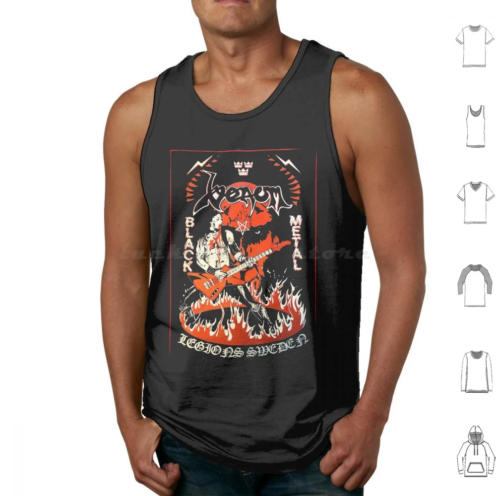 Cronos Venom Tank Tops Vest Sleeveless Venom Band Venom Extreme Metal Band Metal Band Metal Heavy Metal Black Metal Dwarfstar