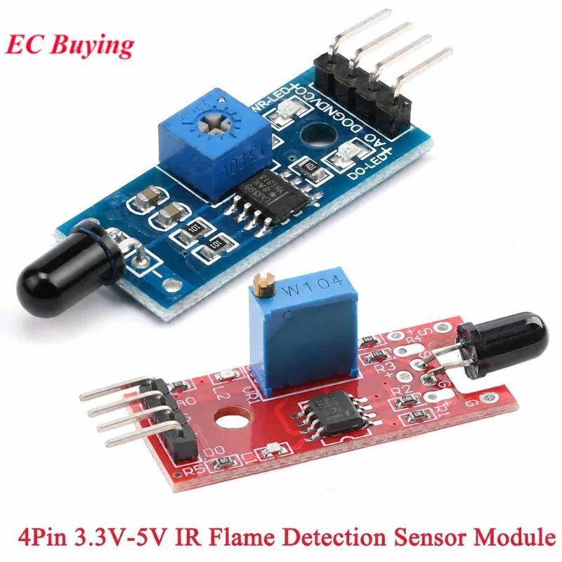 20Pcs/1pc IR Flame Detection Sensor Module Fire Source Detector Infrared Receiver Board LM393 3.3V-5V Adjustable for Arduino Diy