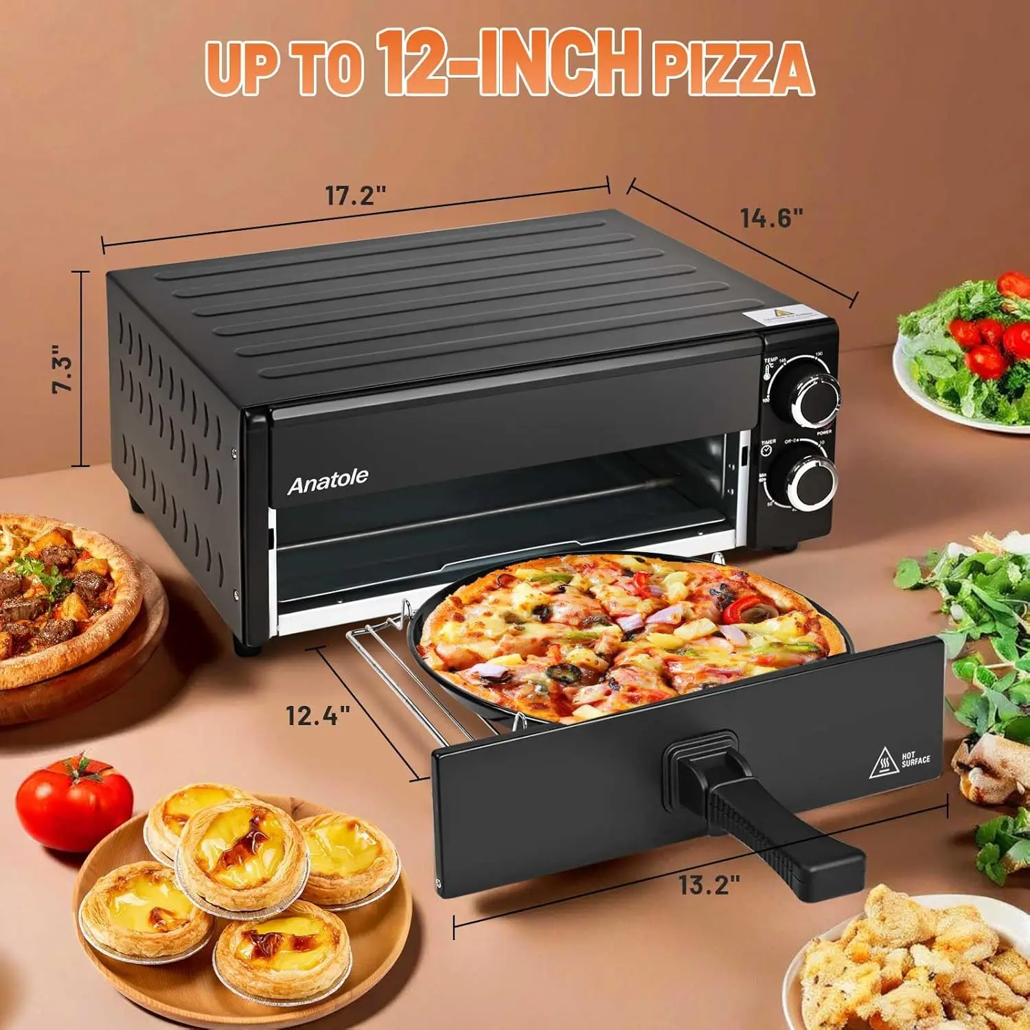 Electric Countertop Pizza Oven 5