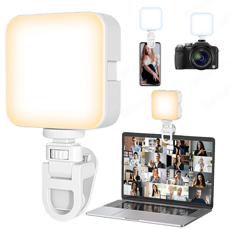 Selfie Light Phone Light LED Portable Light Rechargeable Video Light for Phone iPhone IPad Laptop TikTok Makeup Live Stream Vlog