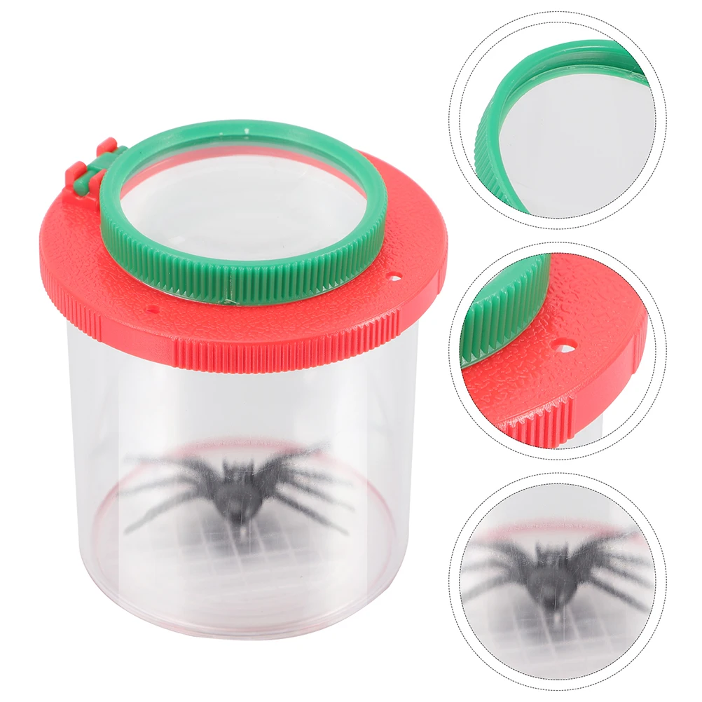

3pcs Handheld Magnifying Glass for Kids Observing Insects Big Box Plastic Bug Viewer Teaching Apparatus Insect Observation Box
