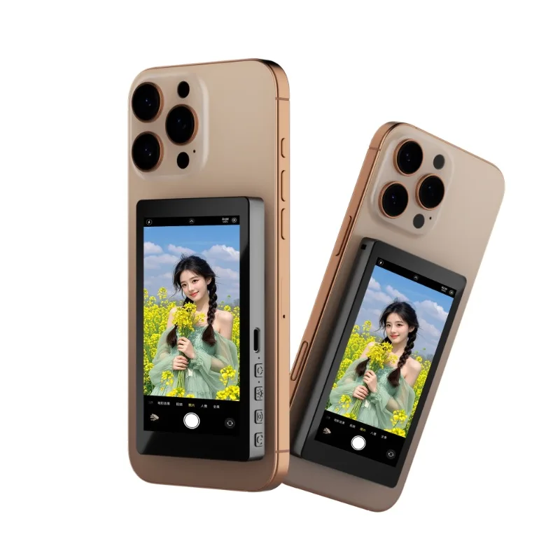 RK-X40M Wireless Selfie Monitor for iphone Android Live Selfie Monitor Screen with Screen Vlog Live Stream Selfie Monitor