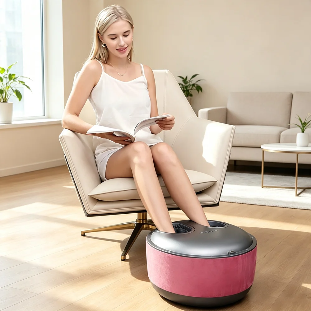 Home Office Alternative - Heating Electric Muscle Roller Feet Massager,